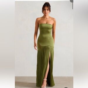 Beautiful olive dress, perfect for weddings / galas etc bought at NY boutique
